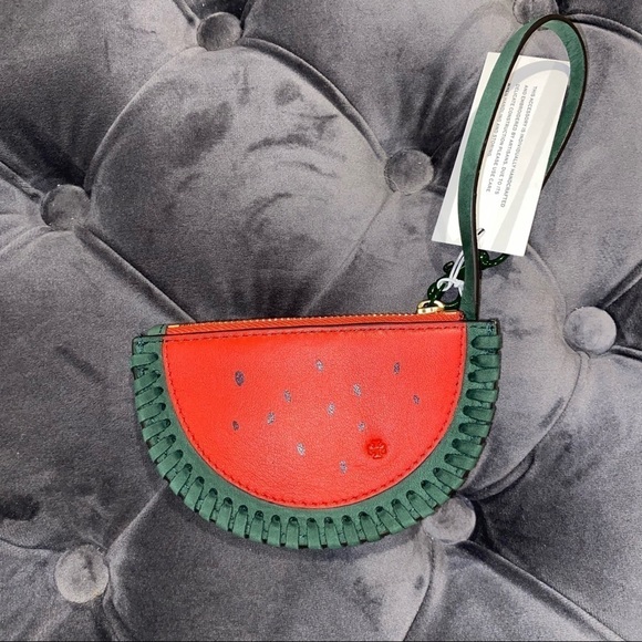𝅺New Tory Burch Watermelon Beaded Coin Purse - Picture 4 of 6